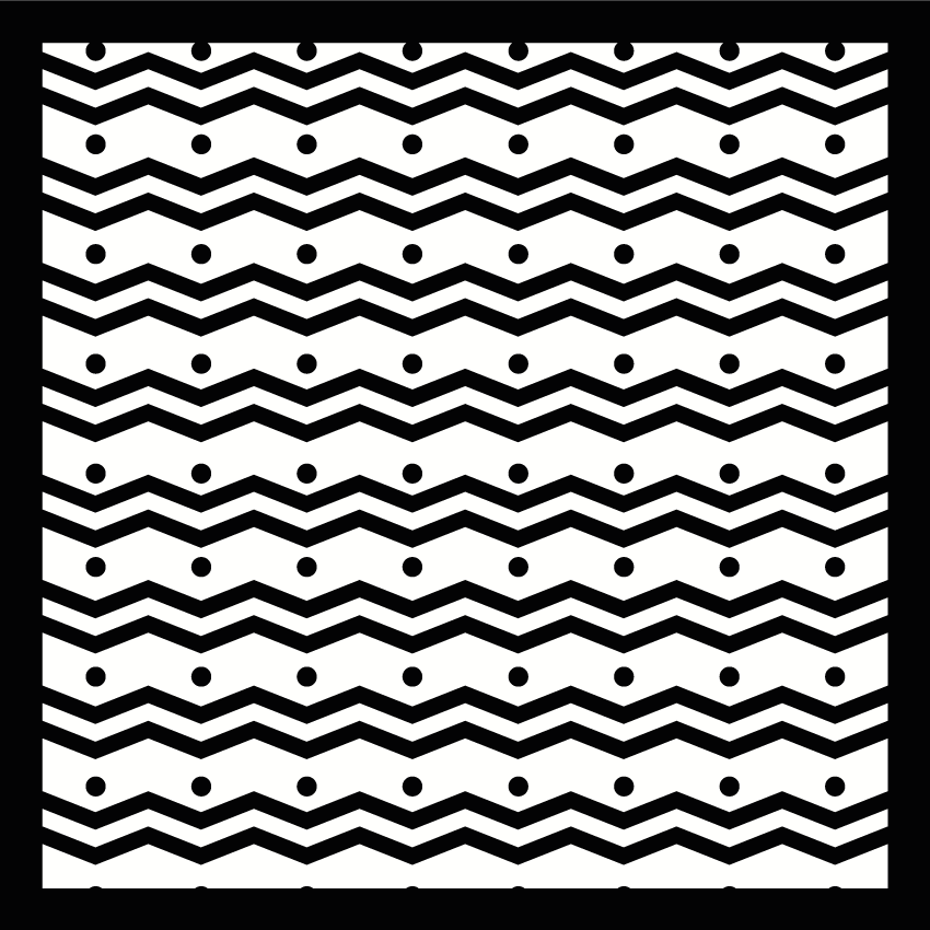 Tappeto vinile strisce concetto zigzag - TenStickers