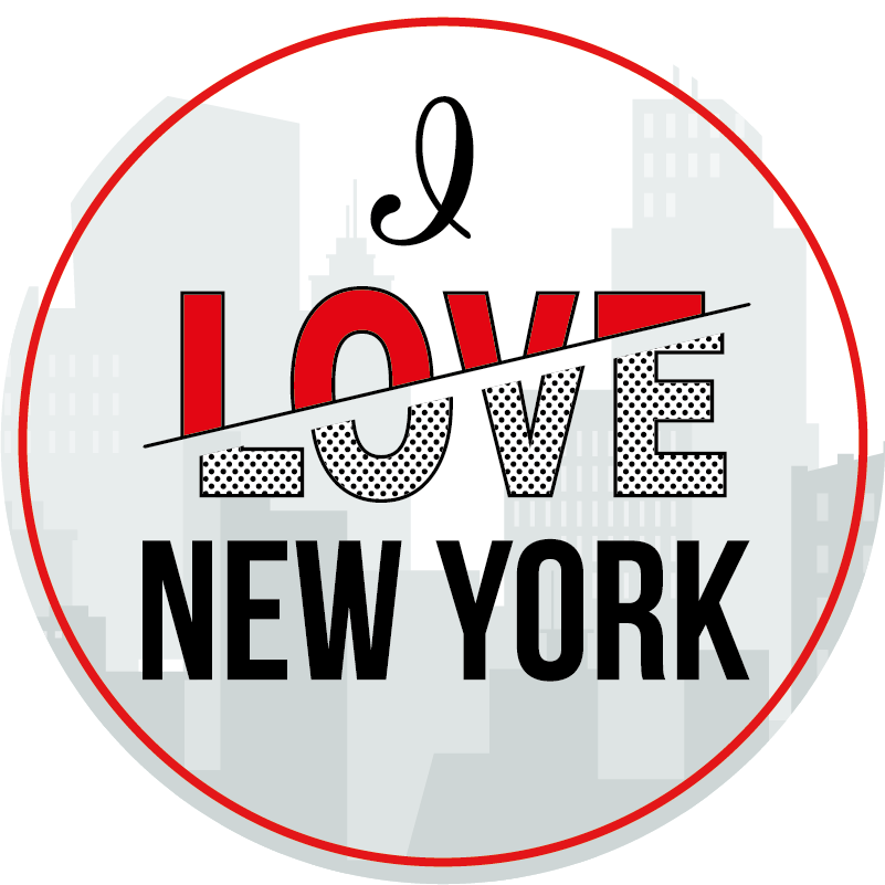 Tappeto vinile frase amo new york - TenStickers