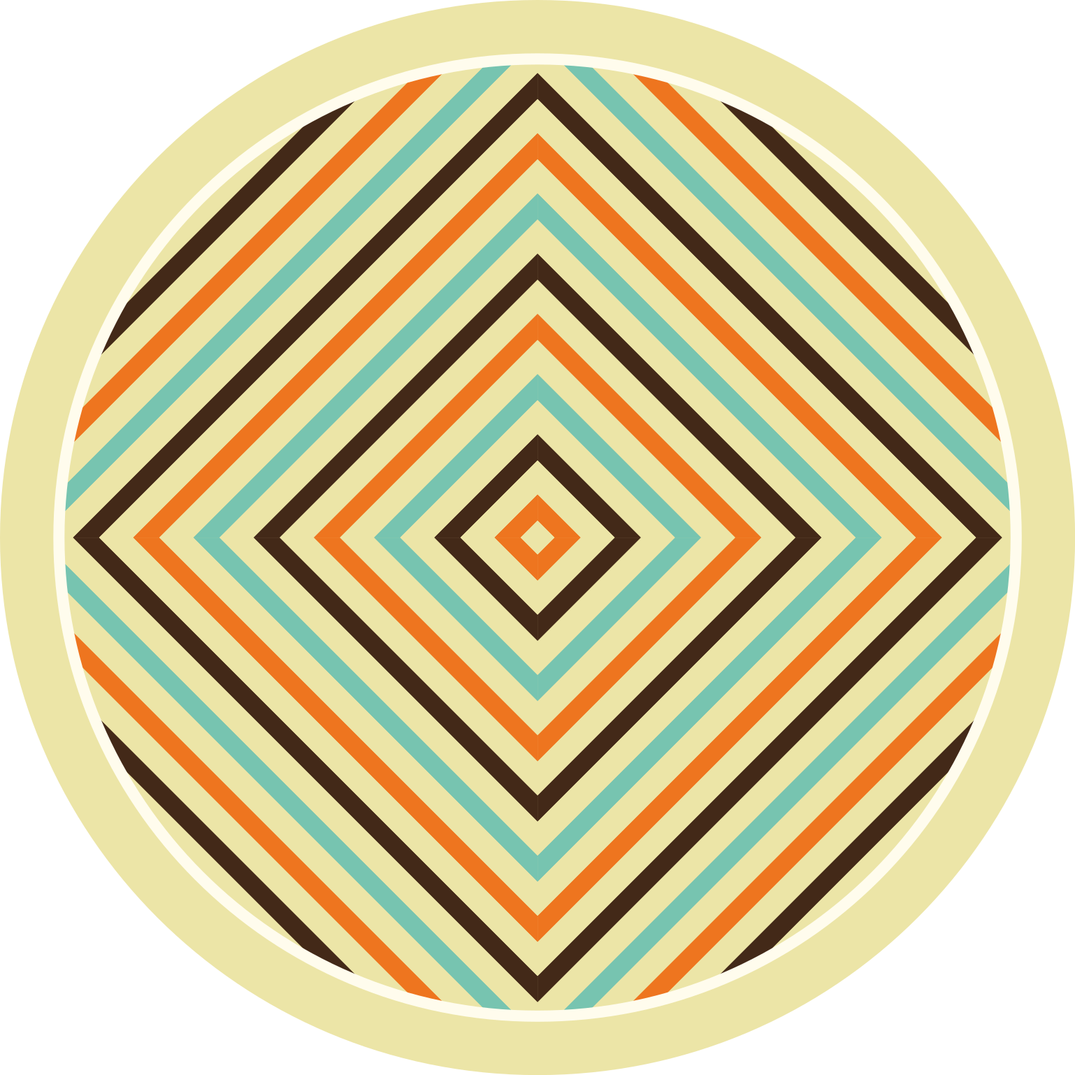 Tappeto vinile strisce vivace stile chevron - TenStickers