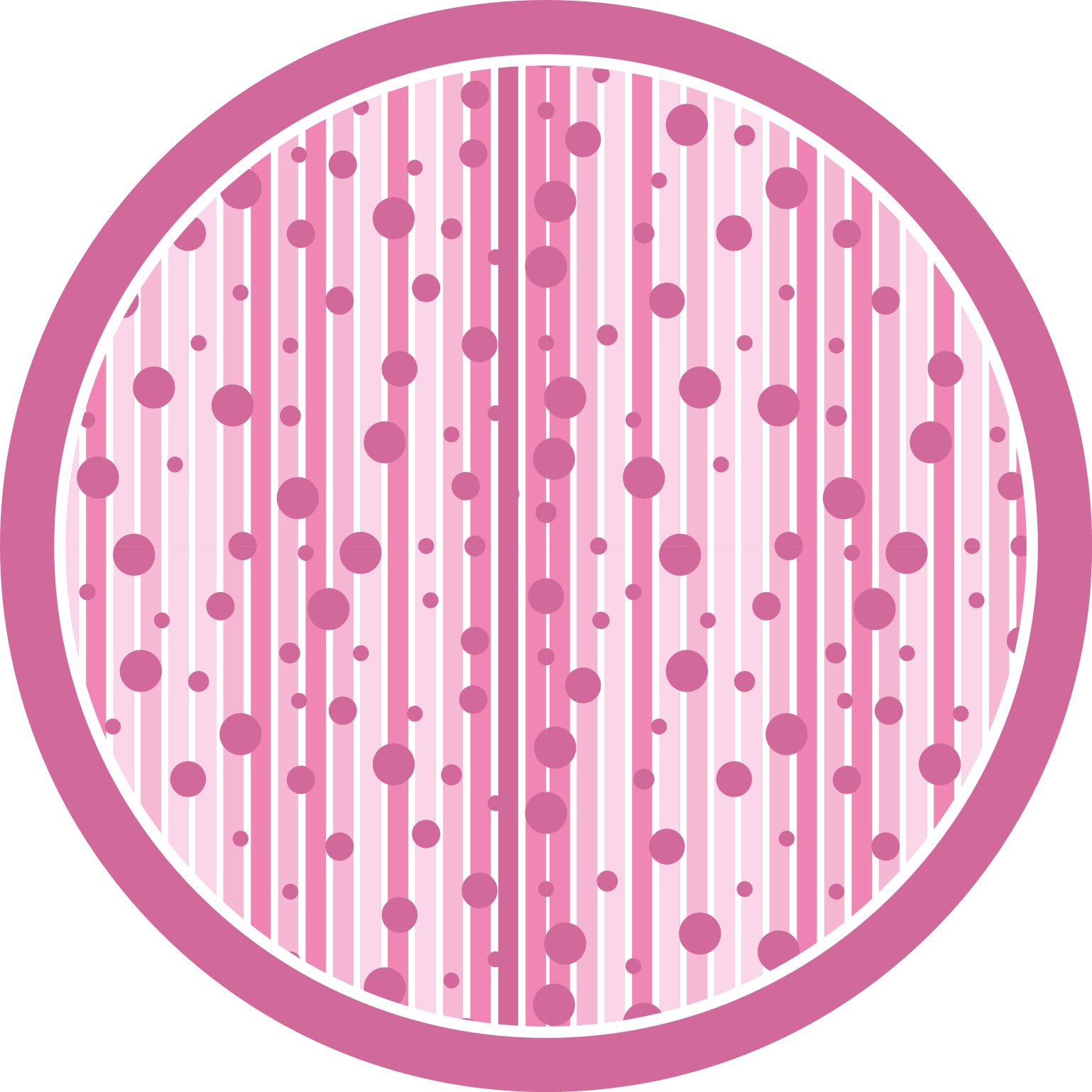 Tappeto vinile bebé pois a righe rosa - TenStickers