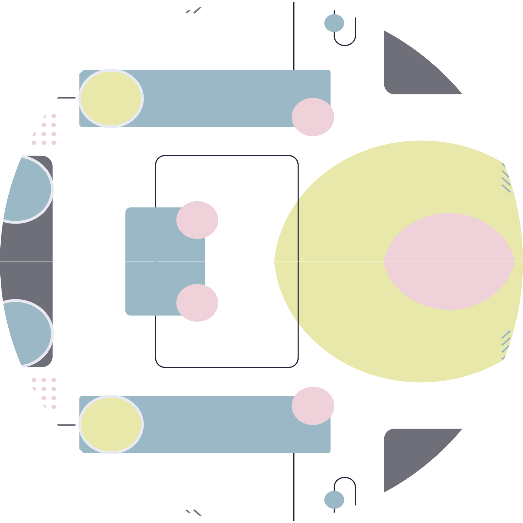 Tappeto vinile geometrico forme circolari astratte - TenStickers