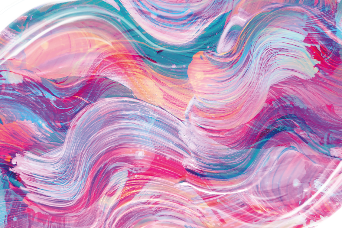 Tappeti vinile motivi curve astratte vibranti - TenStickers