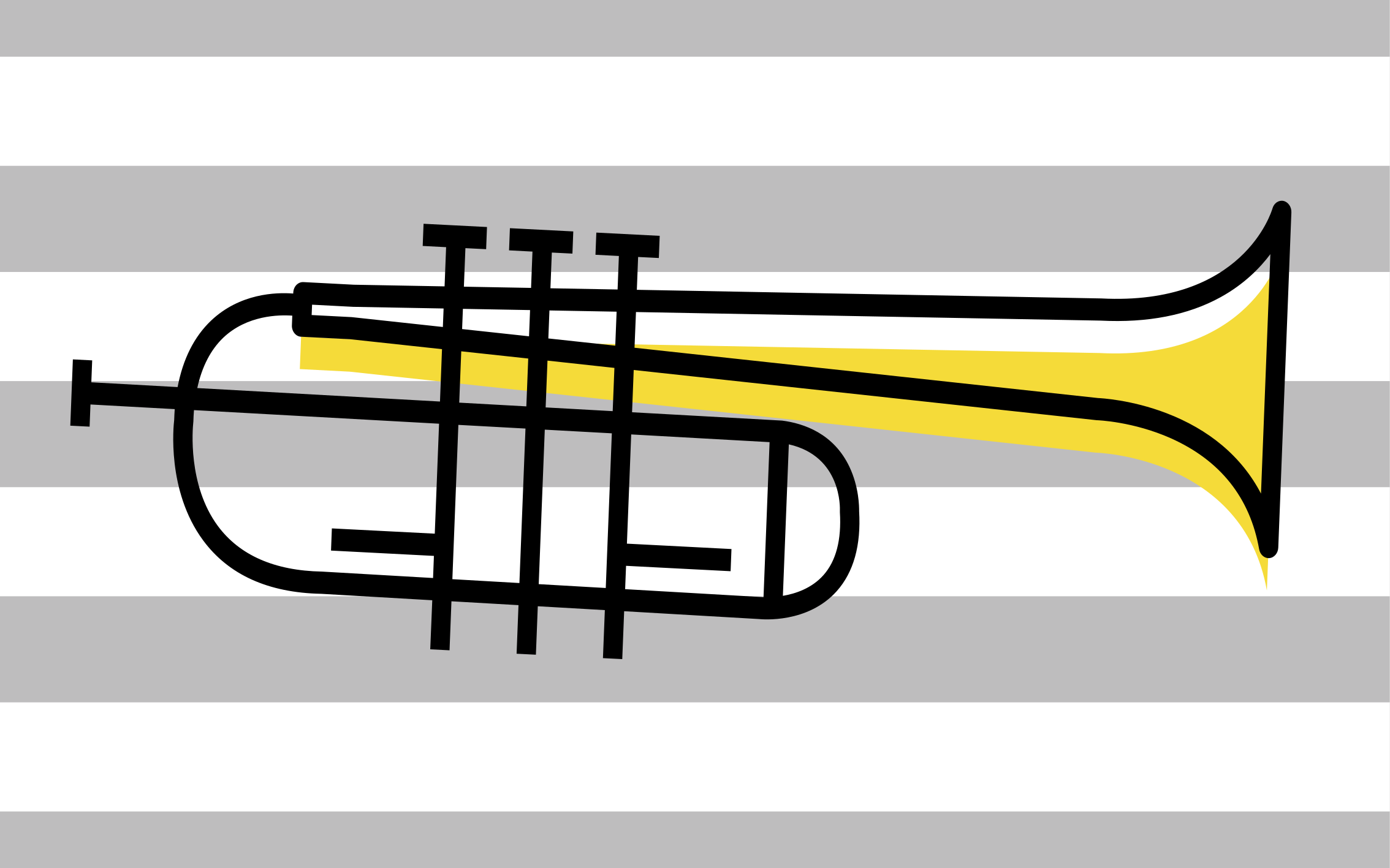 Tappeto vinile strisce illustrazione di tromba elegante - TenStickers