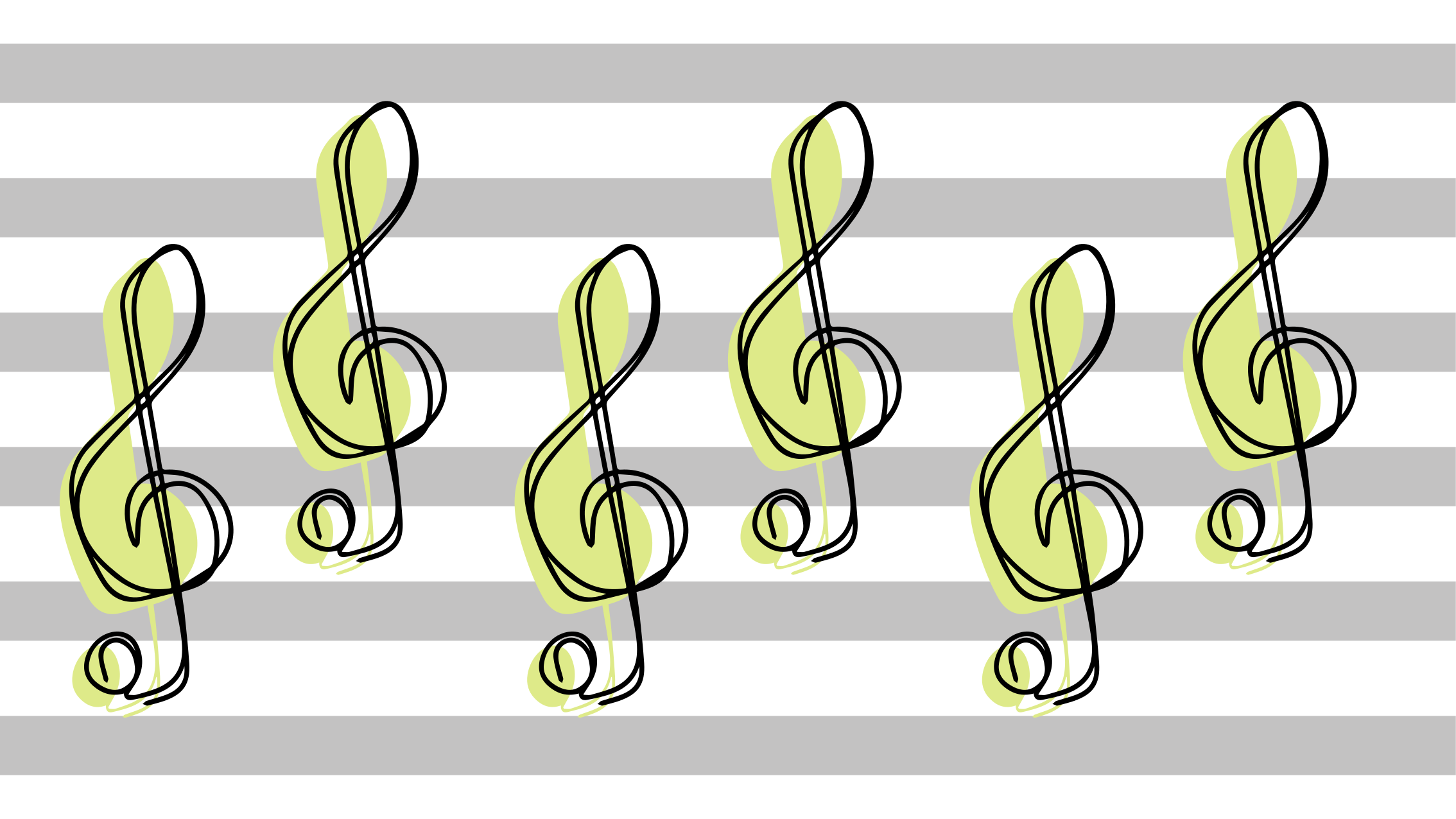 Tappeto vinile strisce schema di note musicali - TenStickers