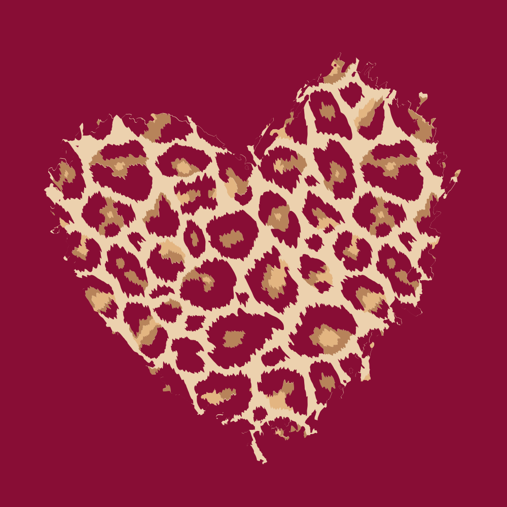Tappeto vinile stampa animale opera d'arte cuore - TenStickers