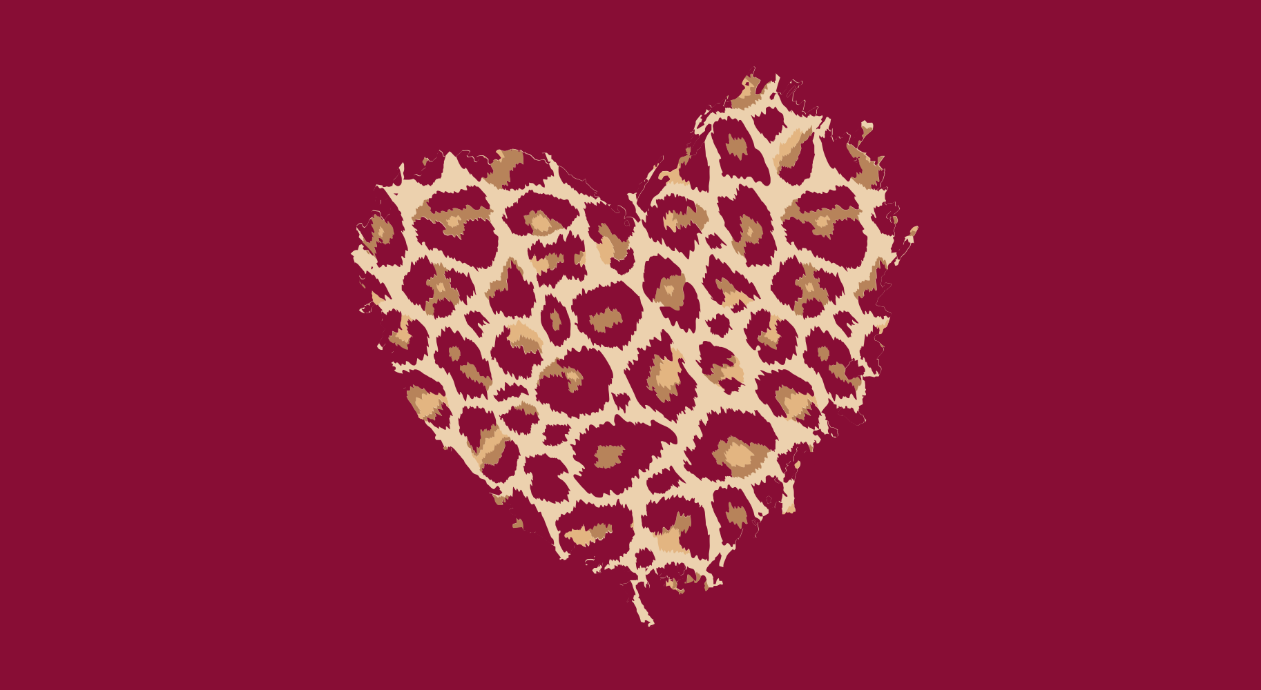 Tappeto vinile stampa animale motivo cuore - TenStickers