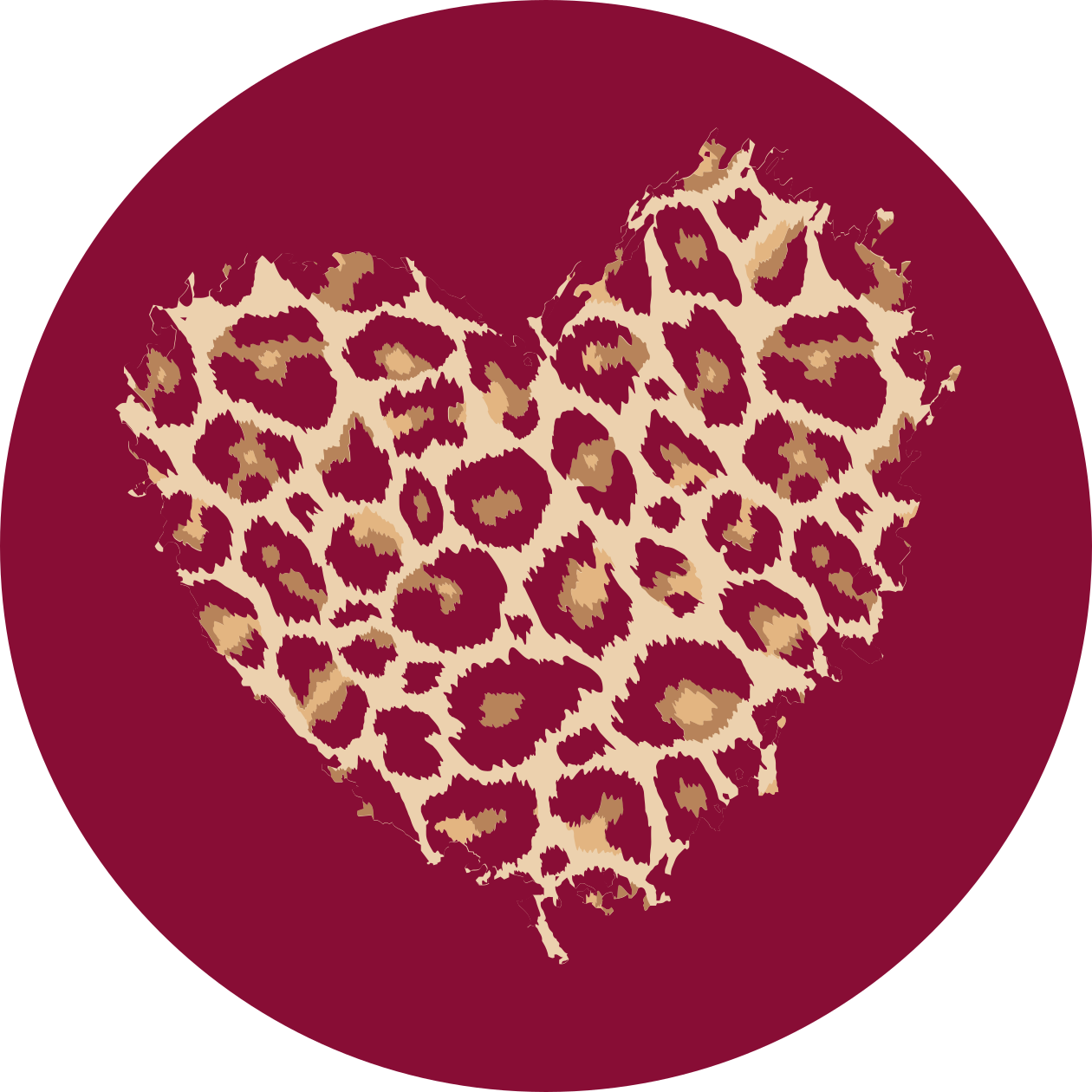 Tappeto vinile stampa animale macchie a forma di cuore - TenStickers