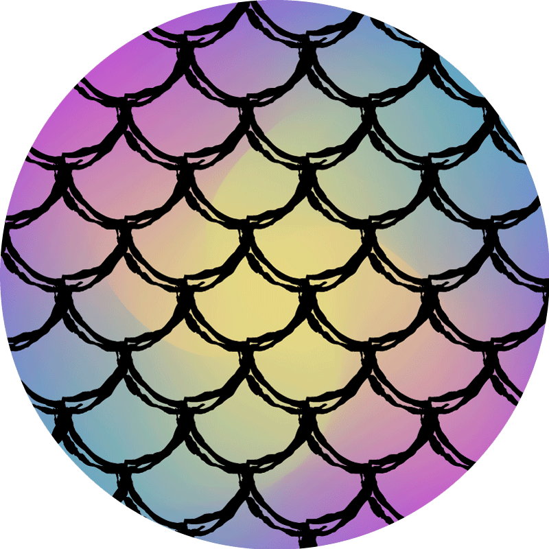 Tappeto vinile bagno motivo gradiente squame - TenStickers