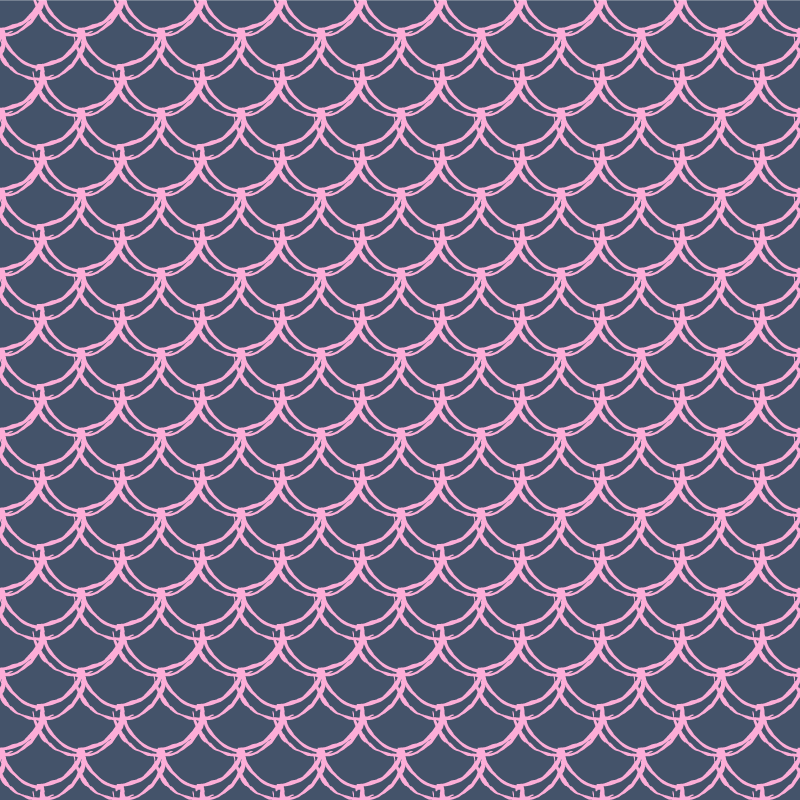 Tappeto vinile bagno linee scallop rosa - TenStickers