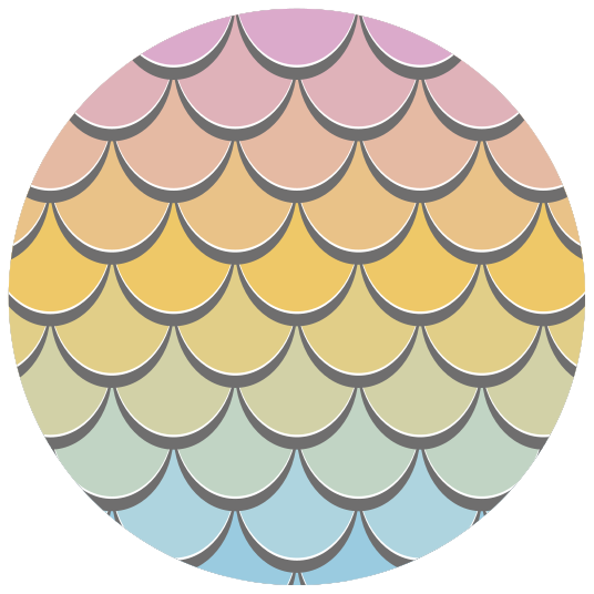 Tappeti vinile motivi squame di pesce colorate - TenStickers