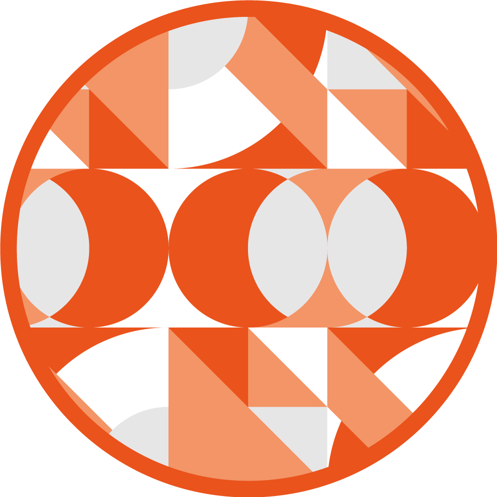 Tappeto vinile geometrico motivi retrò arancioni - TenStickers