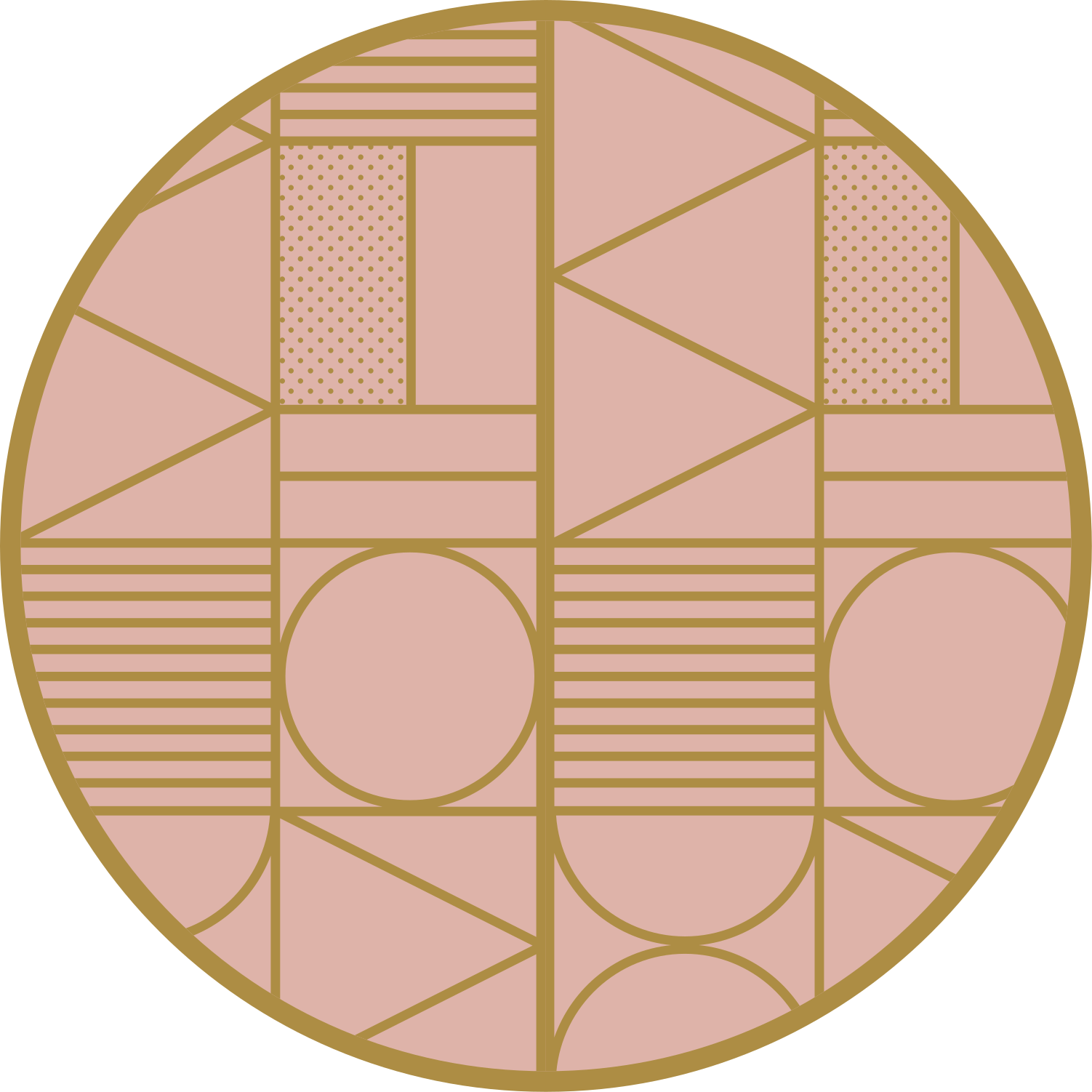 Tappeto vinile geometrico motivo rosa - TenStickers