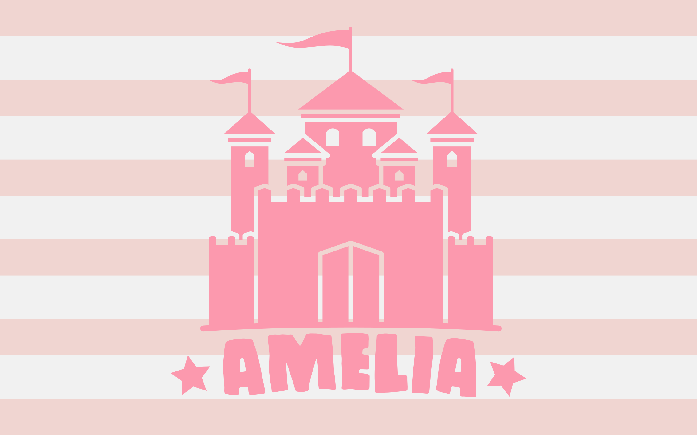 Tappeto vinile per bambini castello a tema personalizzato - TenStickers