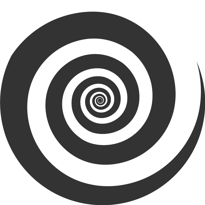 Tappeto vinile geometrico a motivo spirale - TenStickers