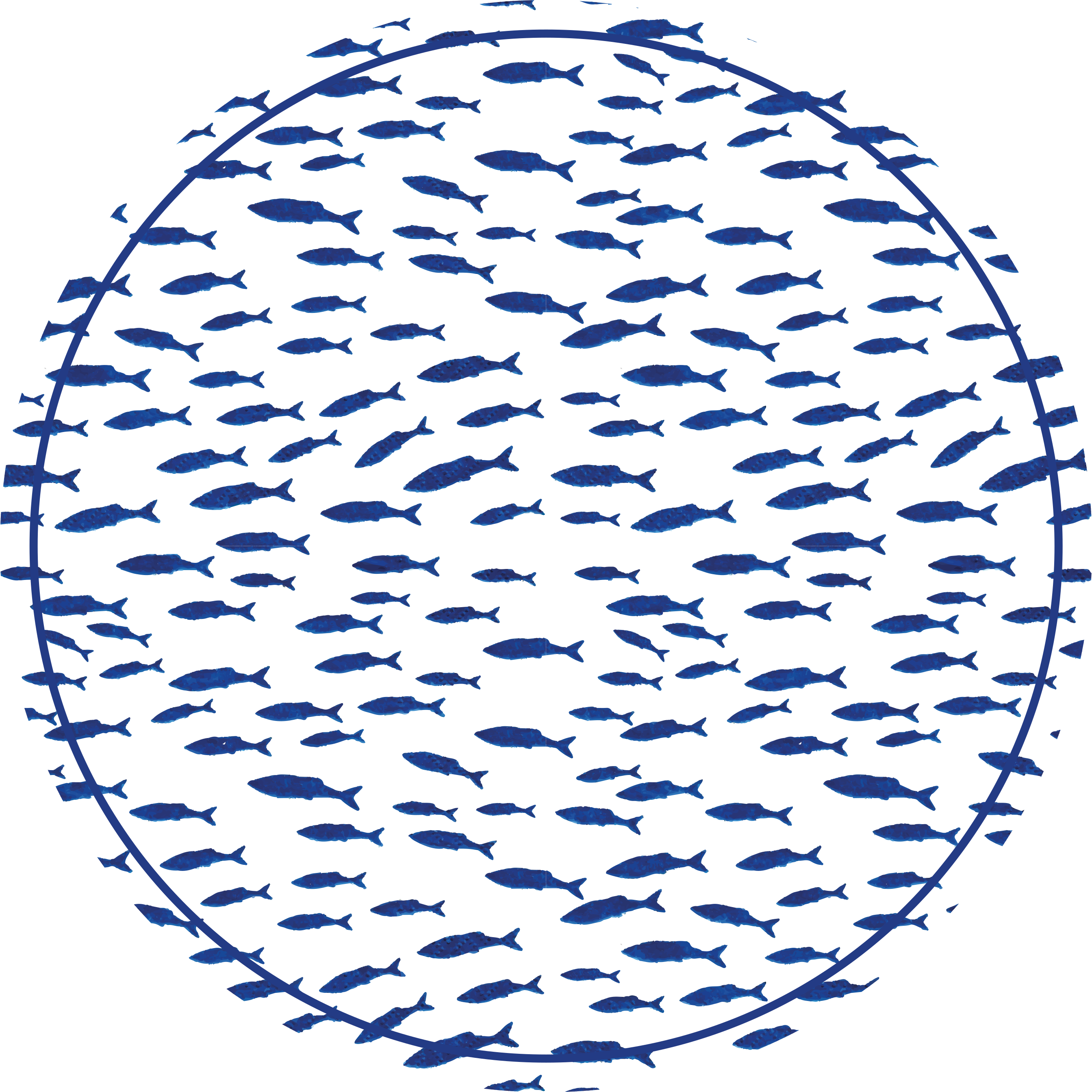 Tappeto vinile stampa animale banco di pesci - TenStickers