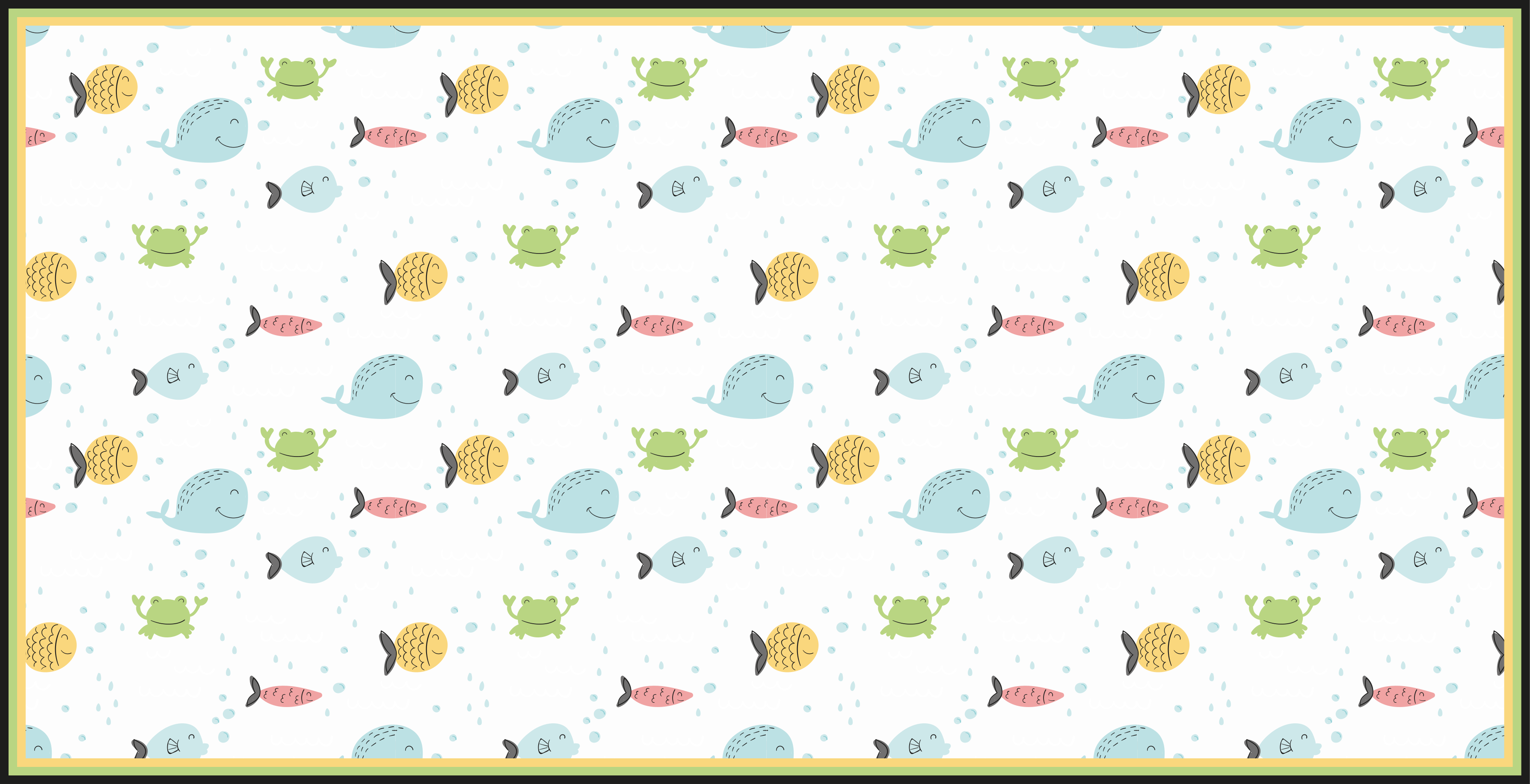 Tappeto vinile per bambini creature marine bizzarre - TenStickers