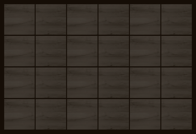 Tappeto vinile effetto legno piastrelle scure - TenStickers