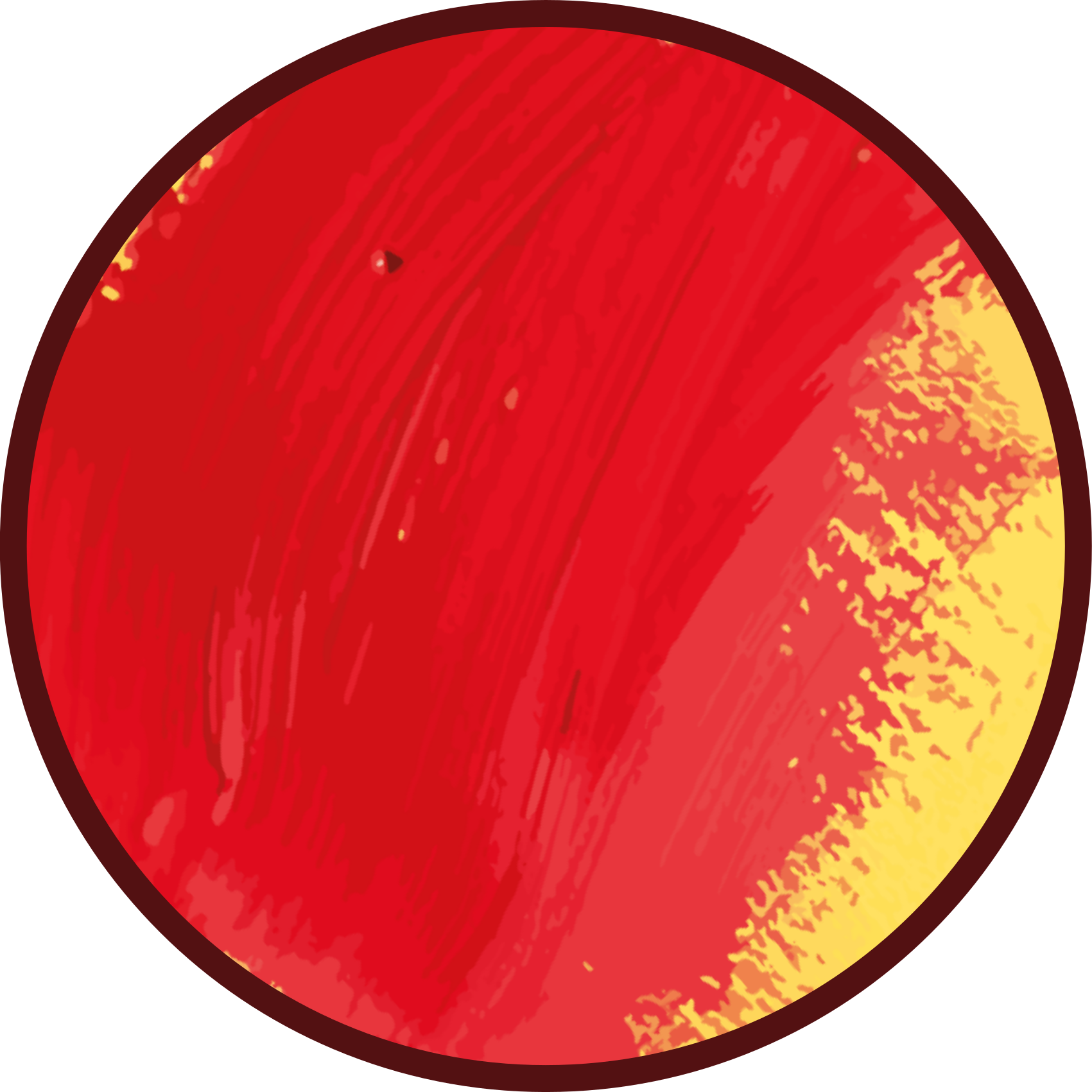Tappeto vinile moderno vernice rossa sfondo giallo - TenStickers