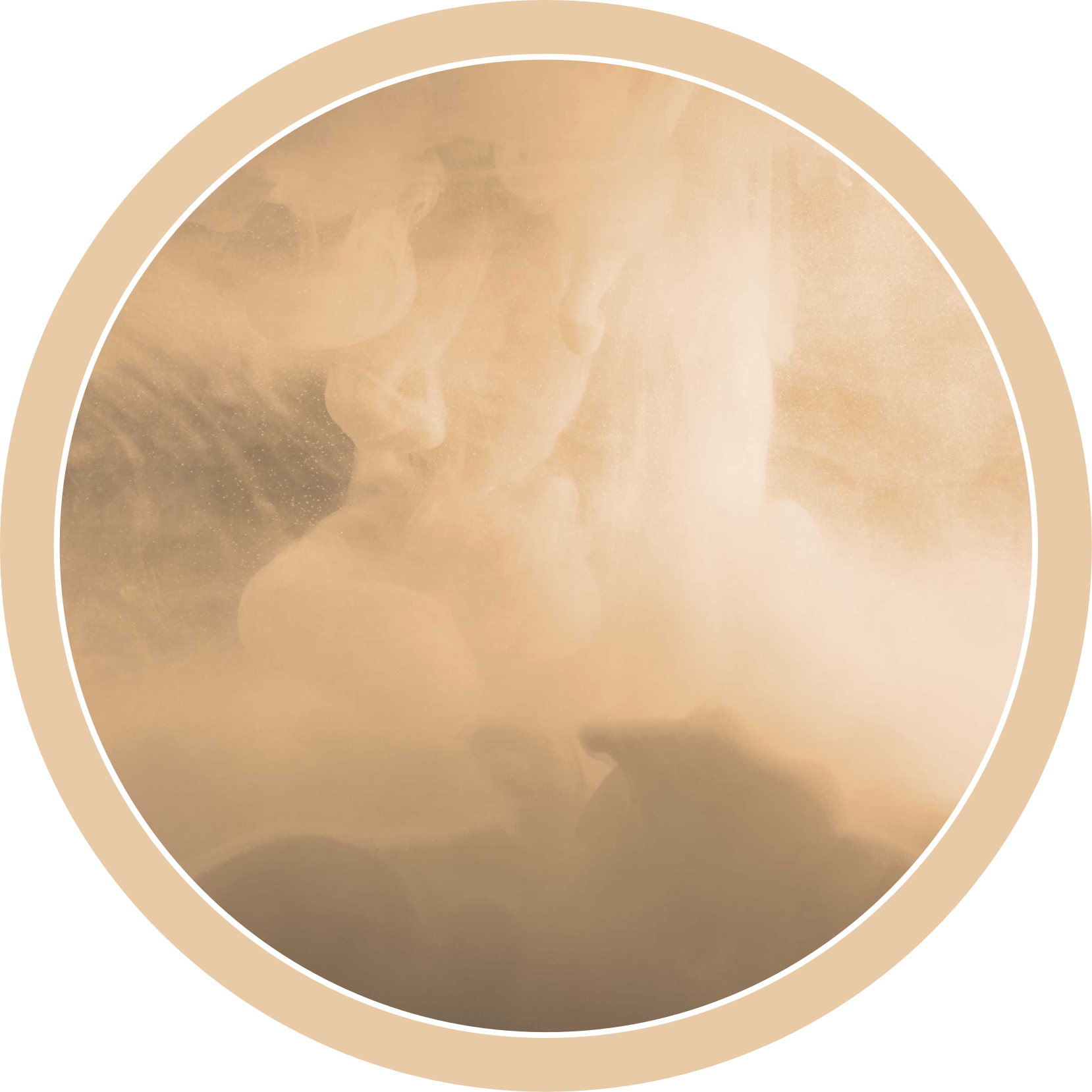 Tappeto vinile bagno morbide onde color crema - TenStickers