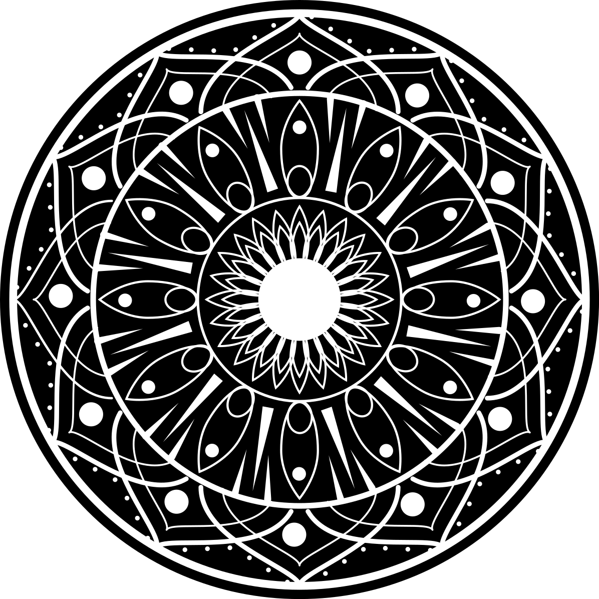 Tappeto vinile mandala motivo mandala elaborato - TenStickers
