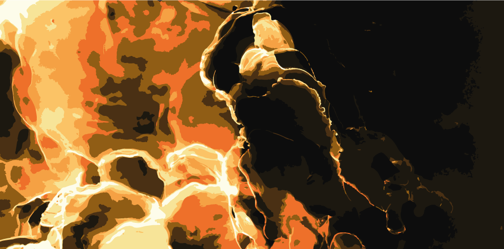 Tappeto vinile effetto marmo evidenza infuocata - TenStickers