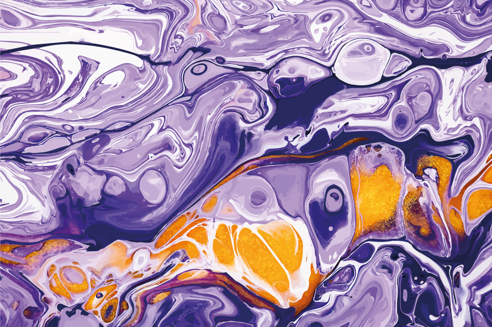 Tappeto vinile effetto marmo vortice viola astratto - TenStickers