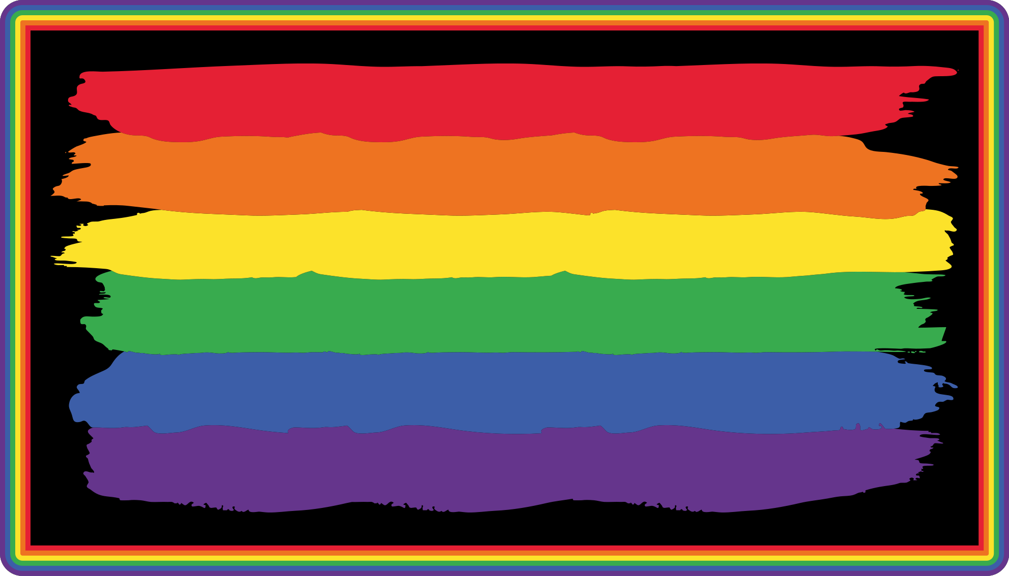 Tappeto vinile strisce strisce colorate dell'arcobaleno - TenStickers