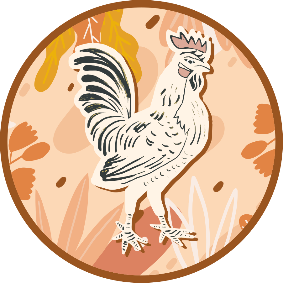Tappeto vinile animali delizioso gallo - TenStickers
