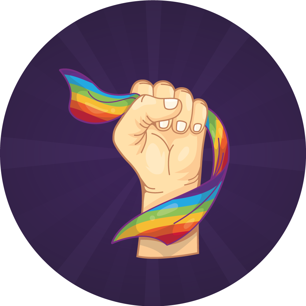 Tappeto vinile per ragazzi orgoglioso pugno arcobaleno - TenStickers