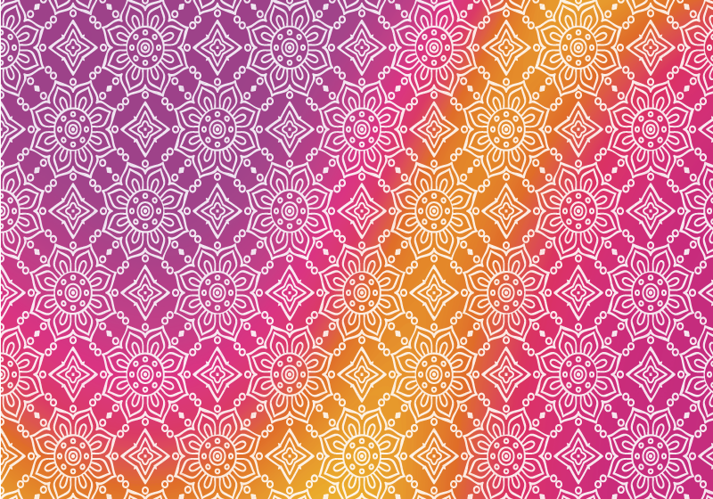 Tappeto vinile Mandala gradiente elegante - TenStickers