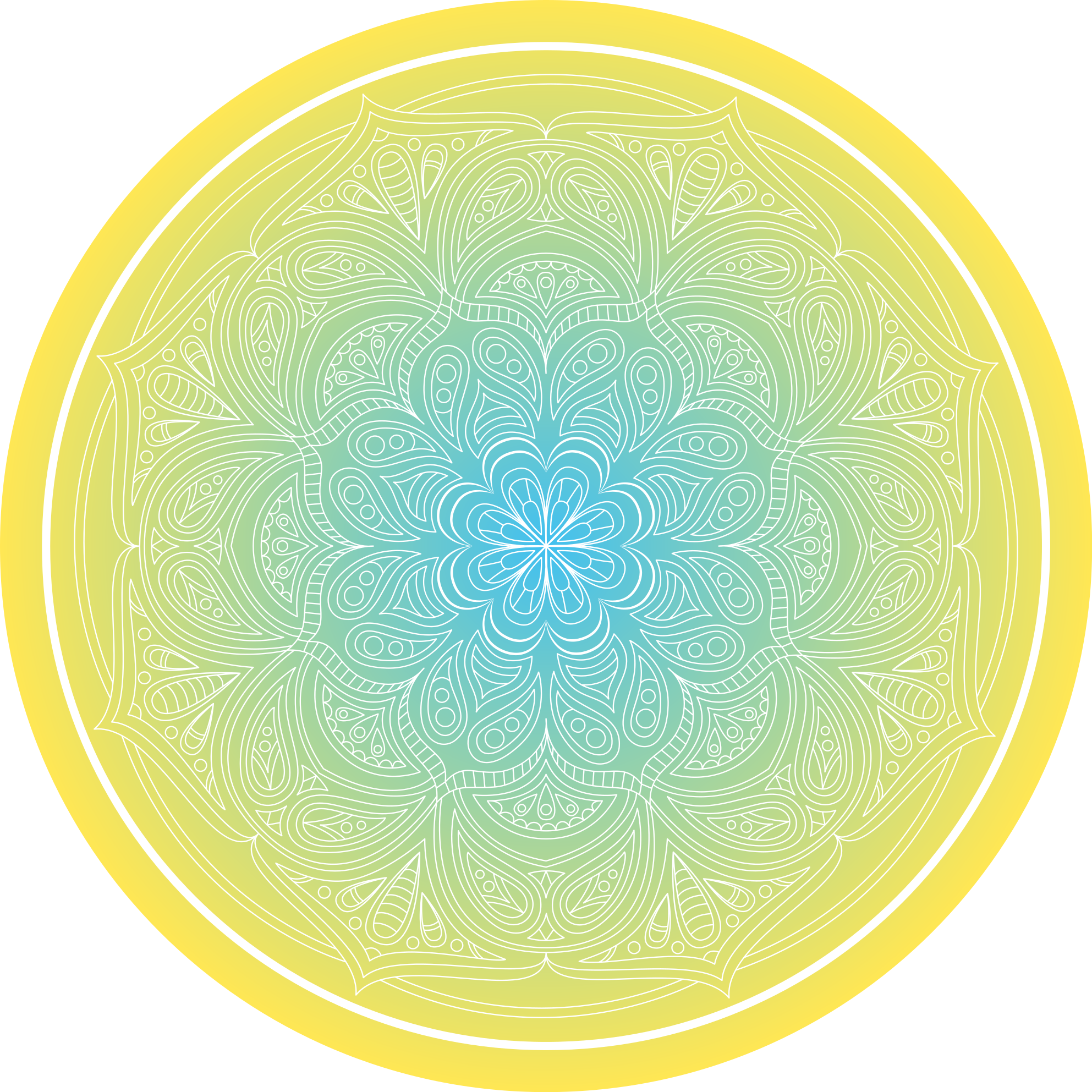 Tappeto vinile Mandala motivo floreale intricato - TenStickers