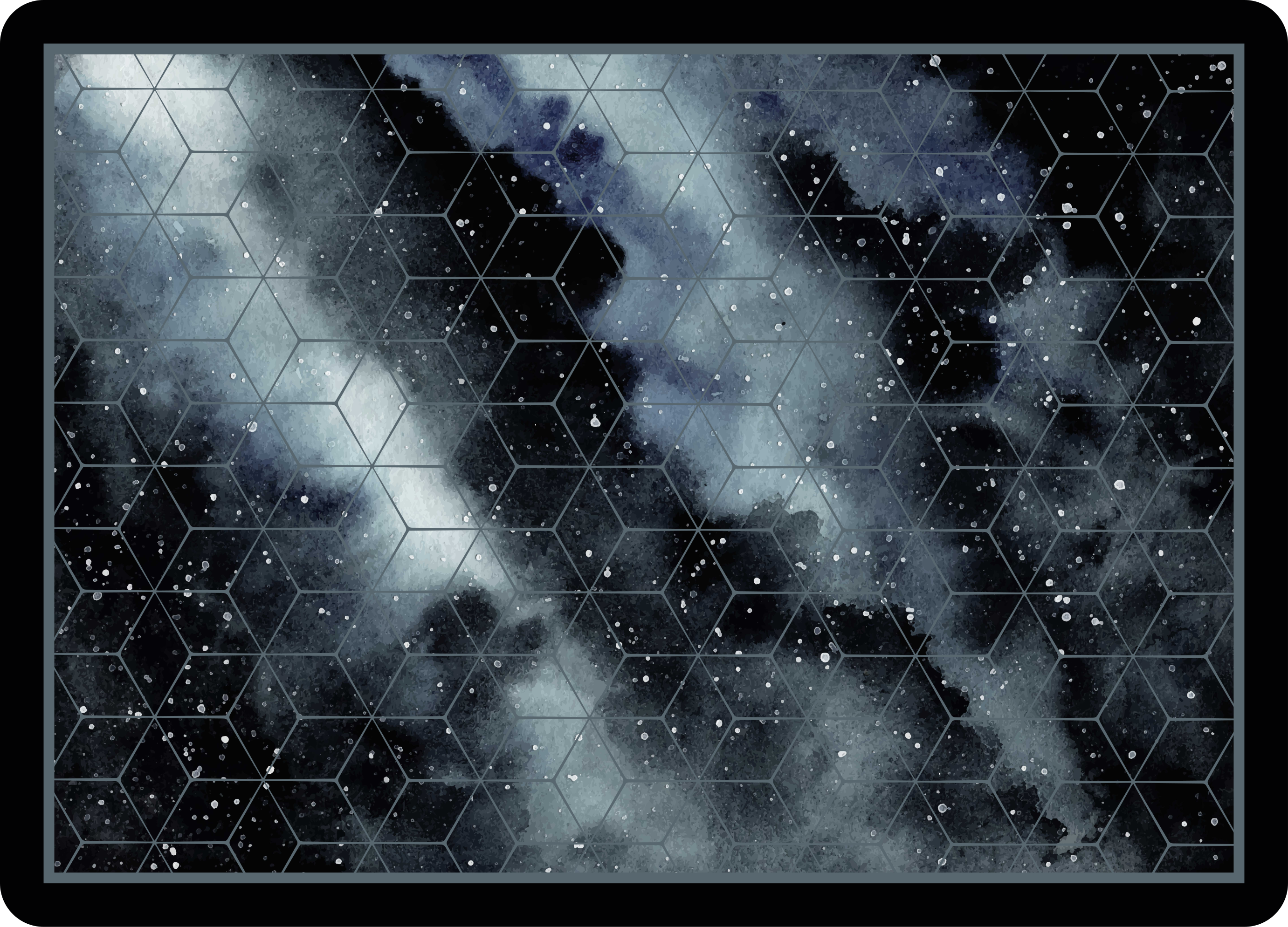 Tappeto vinile per ragazzi modello di galassia esagonale - TenStickers