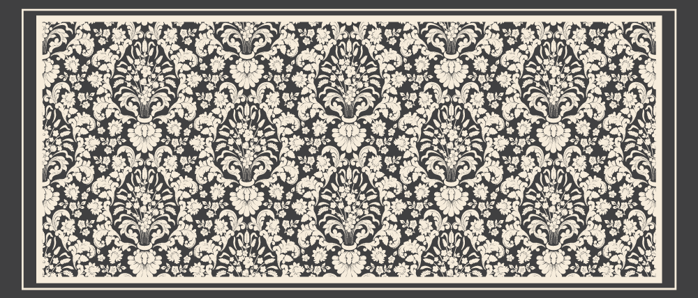 Tappeto vinile vintage elegante caratteristica botanica - TenStickers