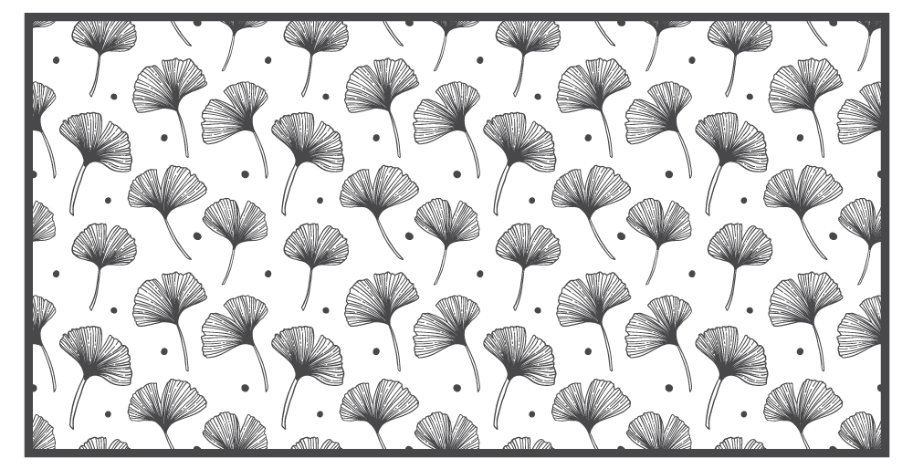 Tappeto vinile natura ispirazione foglia di ginkgo - TenStickers