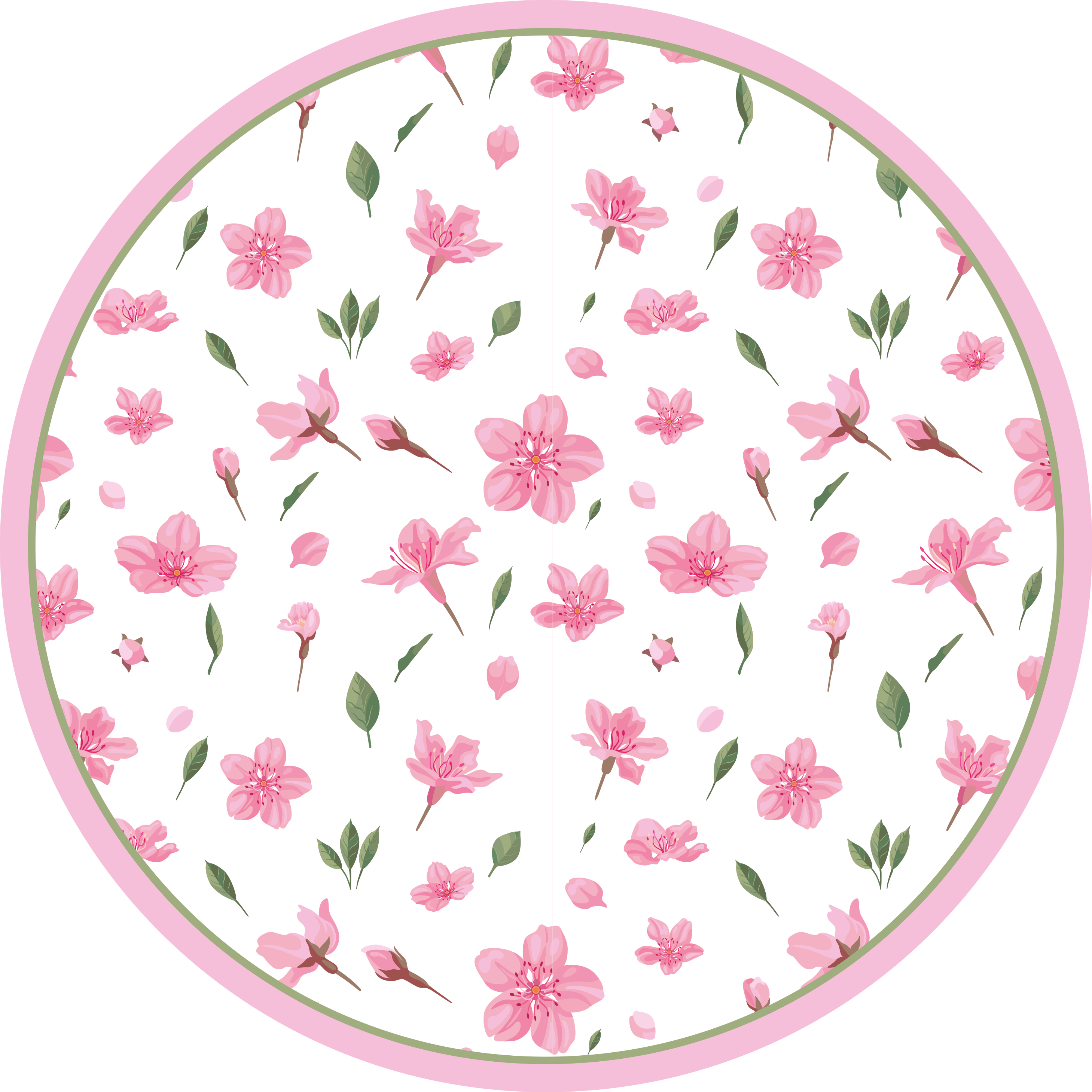 Tappeto vinile fiori fiore rosa in fiore - TenStickers