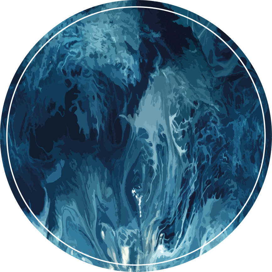 Tappeto vinile natura vortice blu oceano - TenStickers