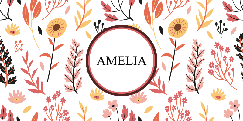 Tappeto vinile con nome stile naturale - TenStickers