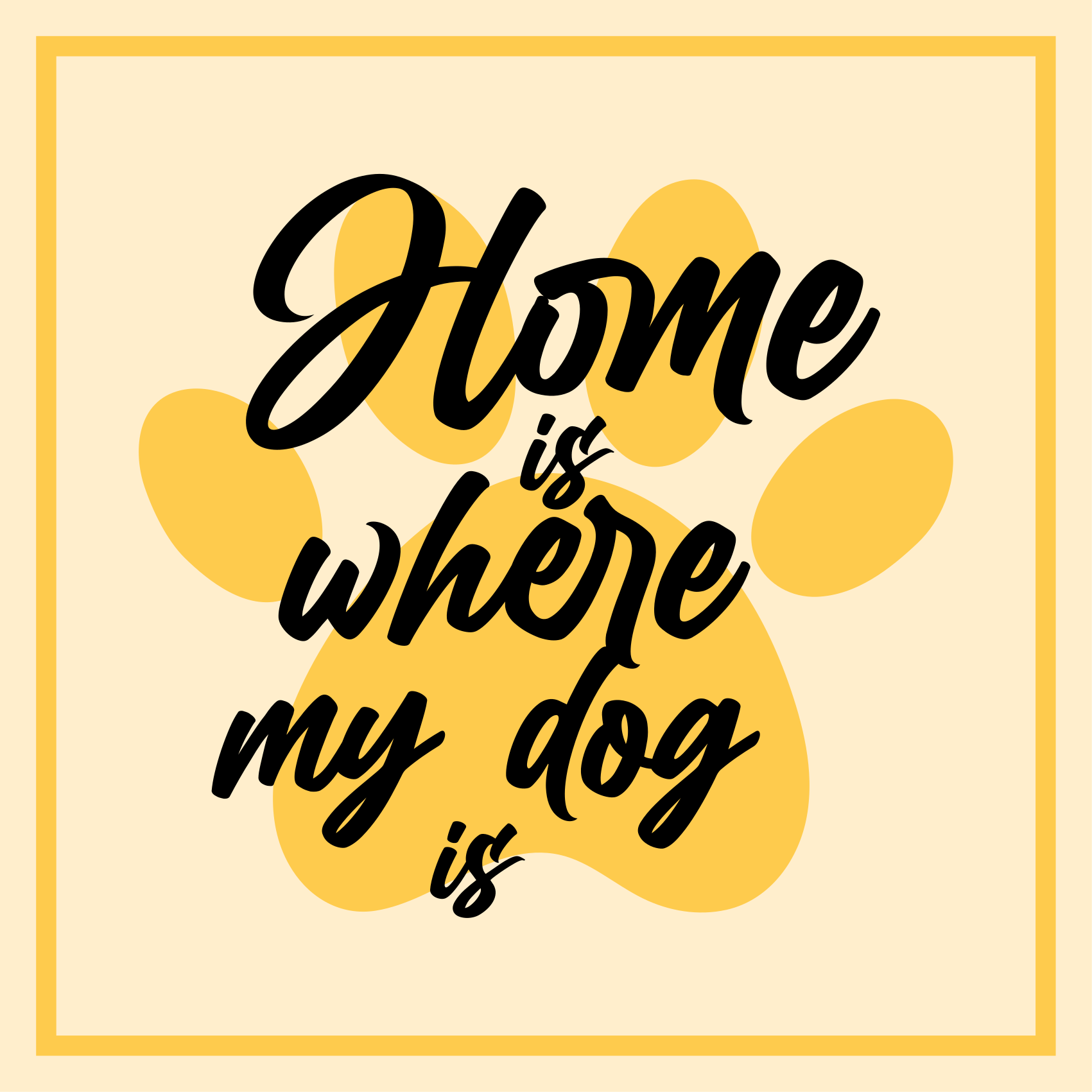 Zerbino pvc casa dove si trova il mio cane - TenStickers