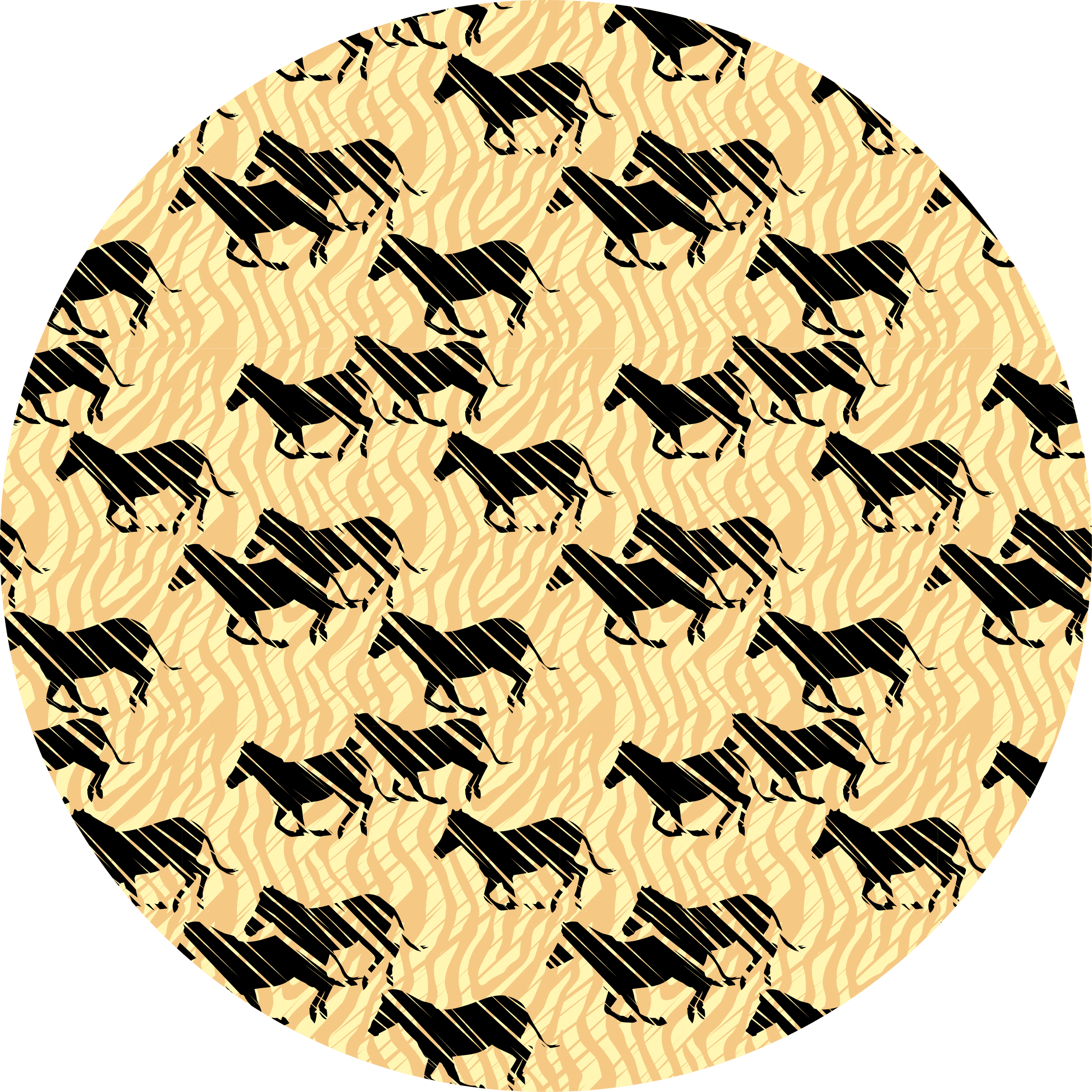 Tappeto vinile stampa animale modello di cavallo elegante - TenStickers