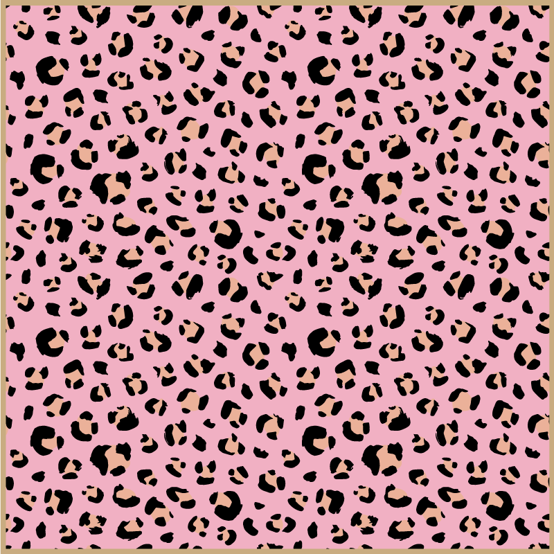 Tappeto vinile stampa animale motivo leopardato rosa chic - TenStickers