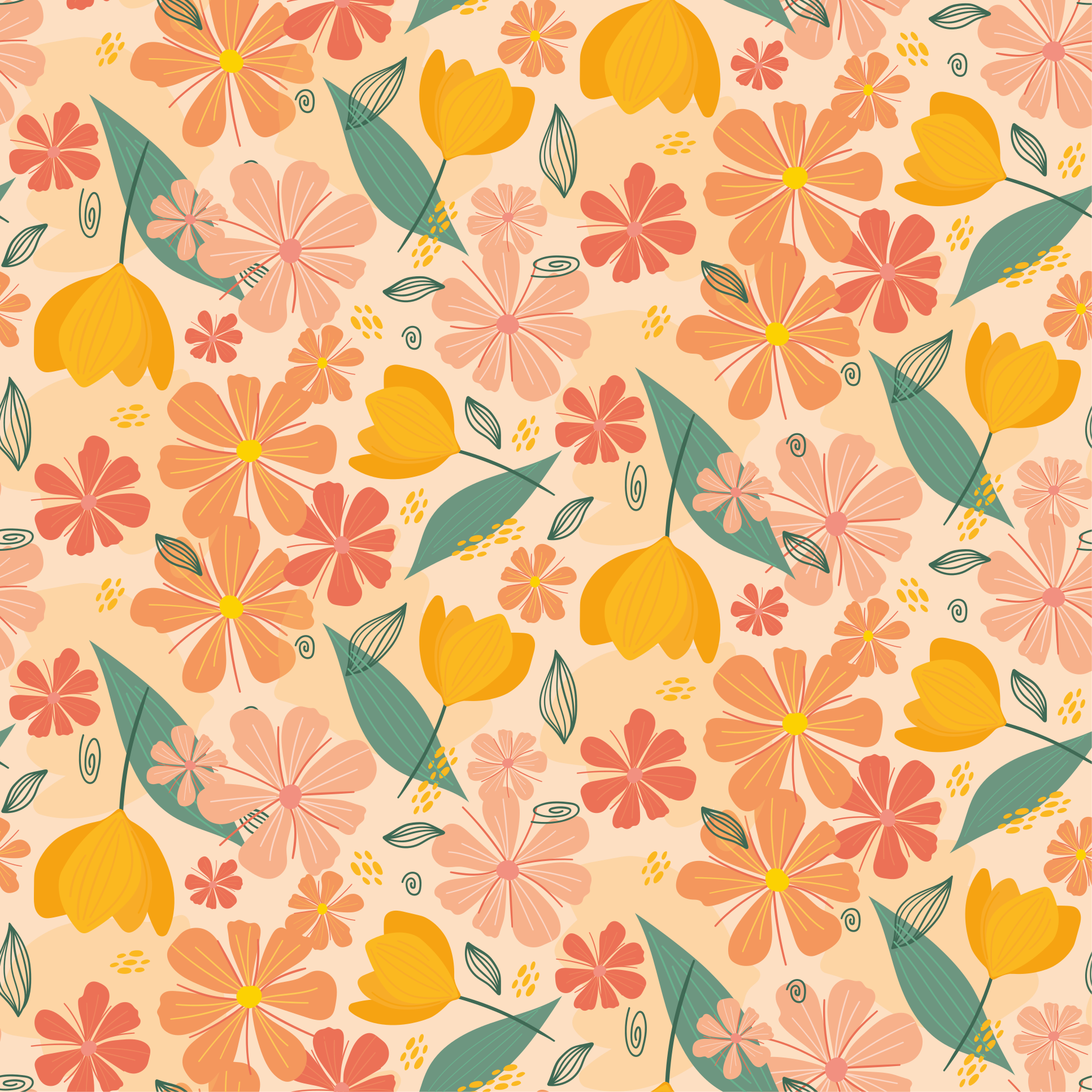 Tappeto vinile fiori fiori di primavera - TenStickers