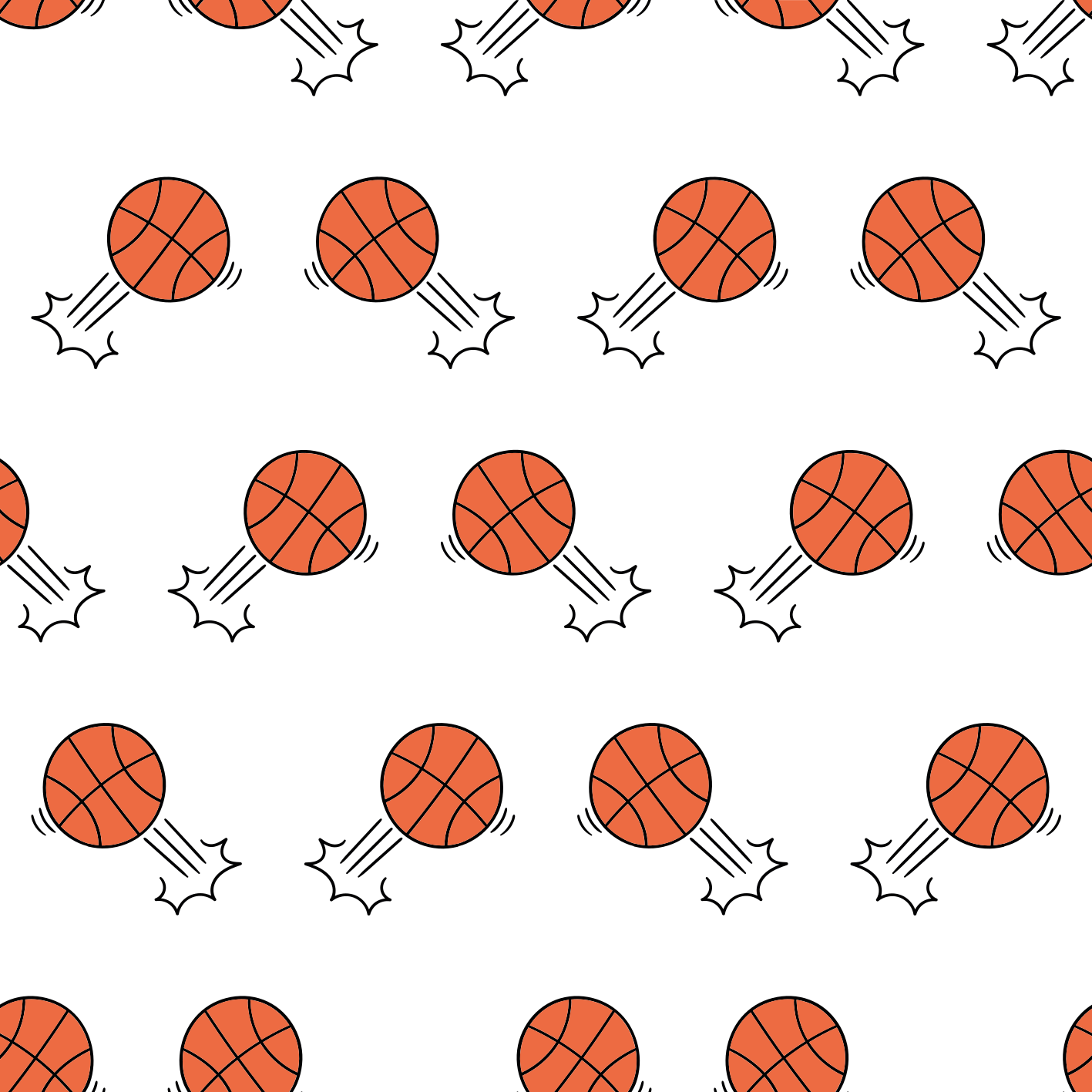 Tappeto vinile per bambini modello di movimento del basket - TenStickers
