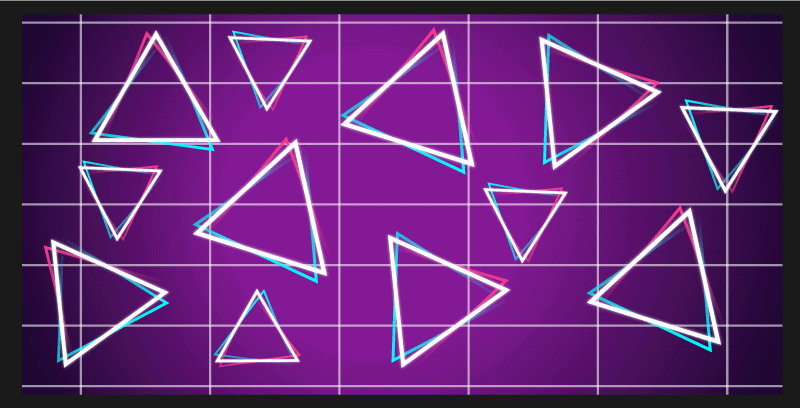 Tappeto vinile geometrico motivo triangoli vivaci - TenStickers