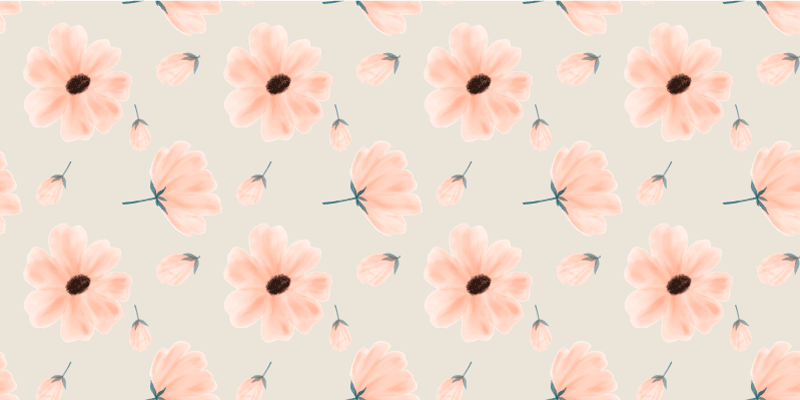Tappeto vinile fiori motivo delicato - TenStickers