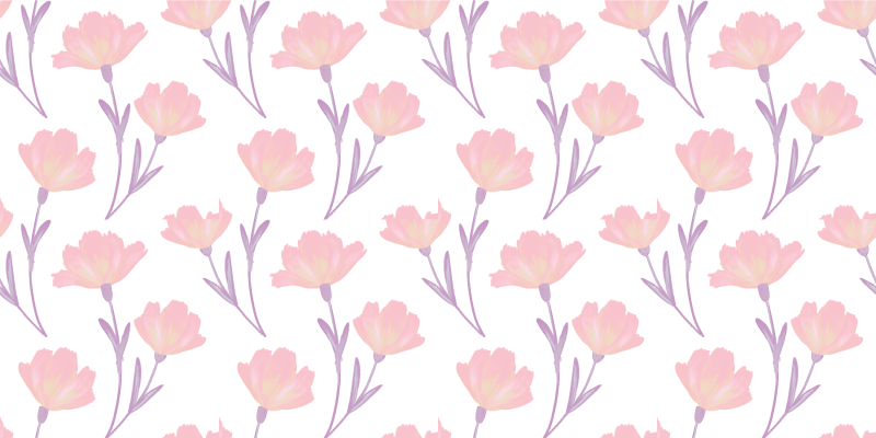 Tappeto vinile fiori motivi floreali morbidi - TenStickers