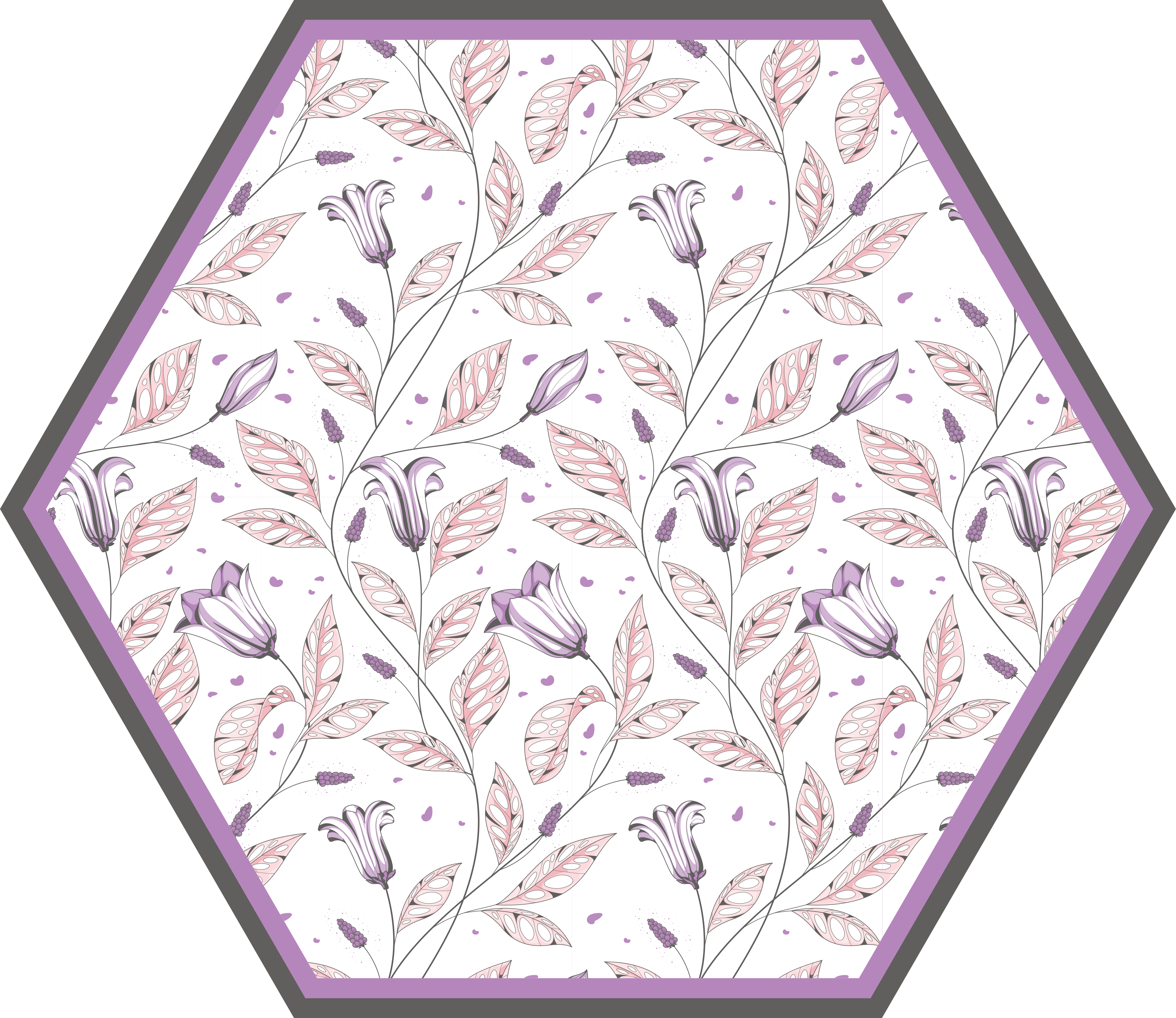 Tappeto vinile fiori componente botanico elegante - TenStickers