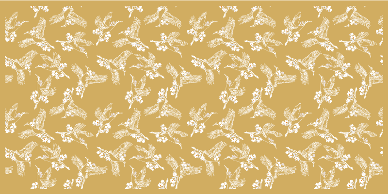 Tappeto vinile natura eleganti colibrì sbocciano - TenStickers