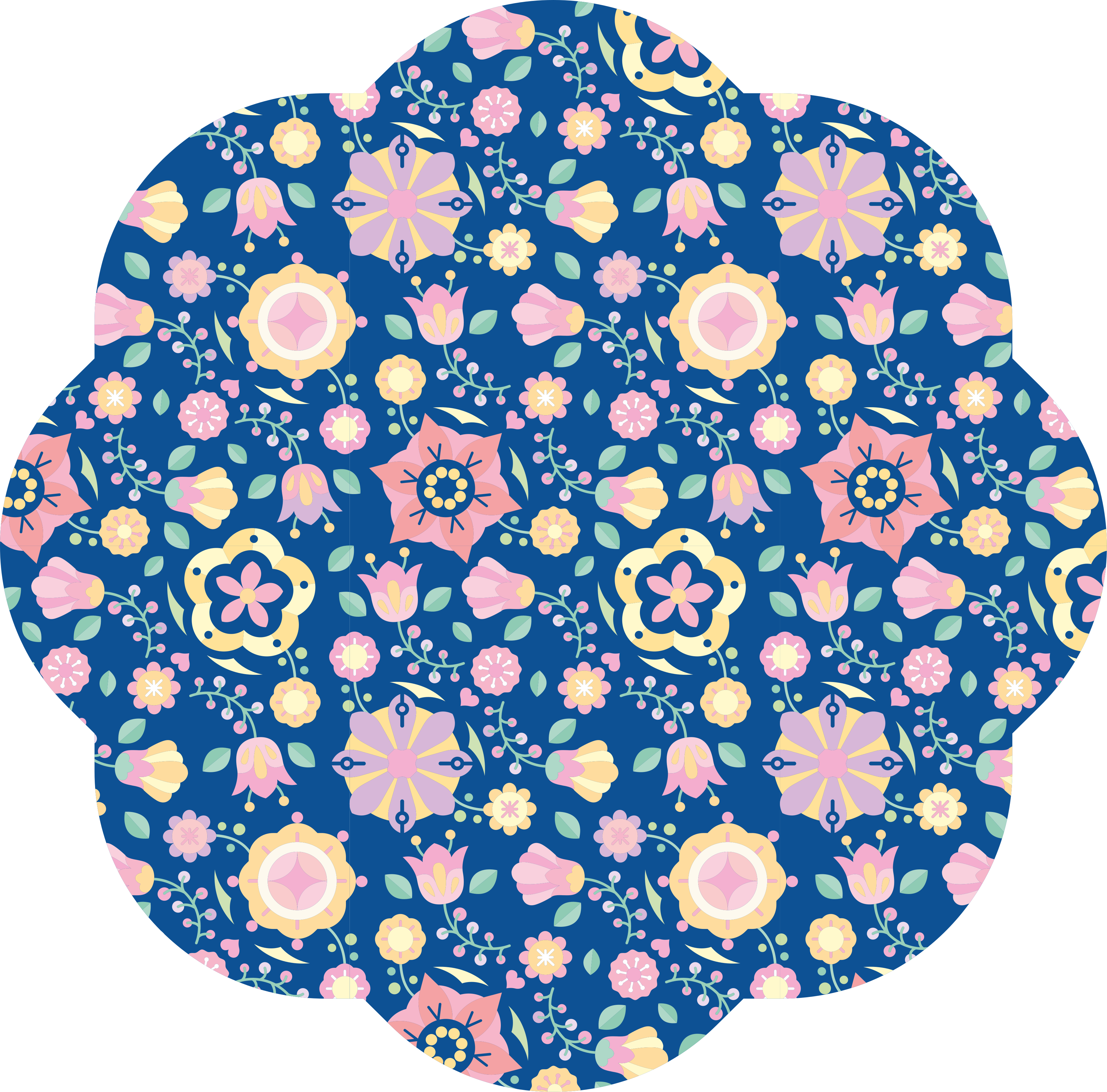 Tappeto vinile fiori beatitudine botanica - TenStickers