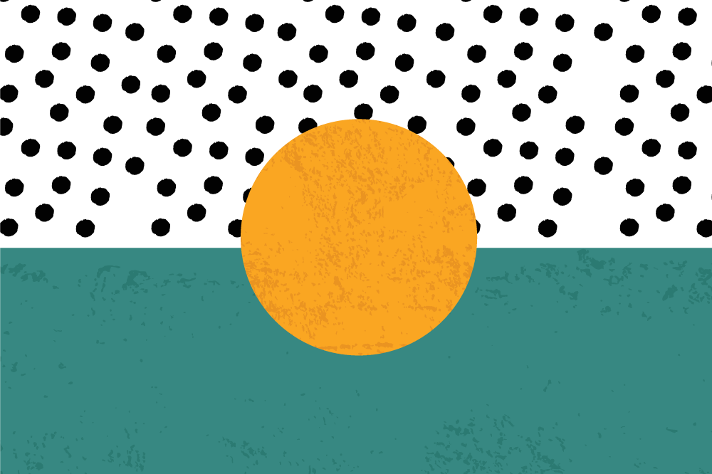 Tappeto vinile minimalista cerchio e punti - TenStickers