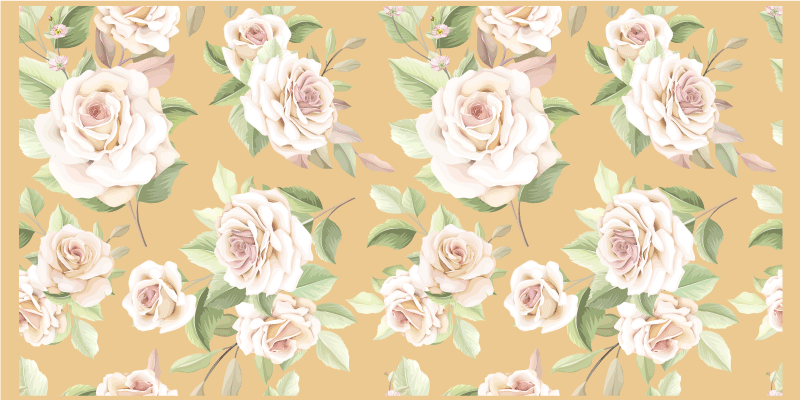 Tappeto vinile fiori dolce grazia del fiore - TenStickers